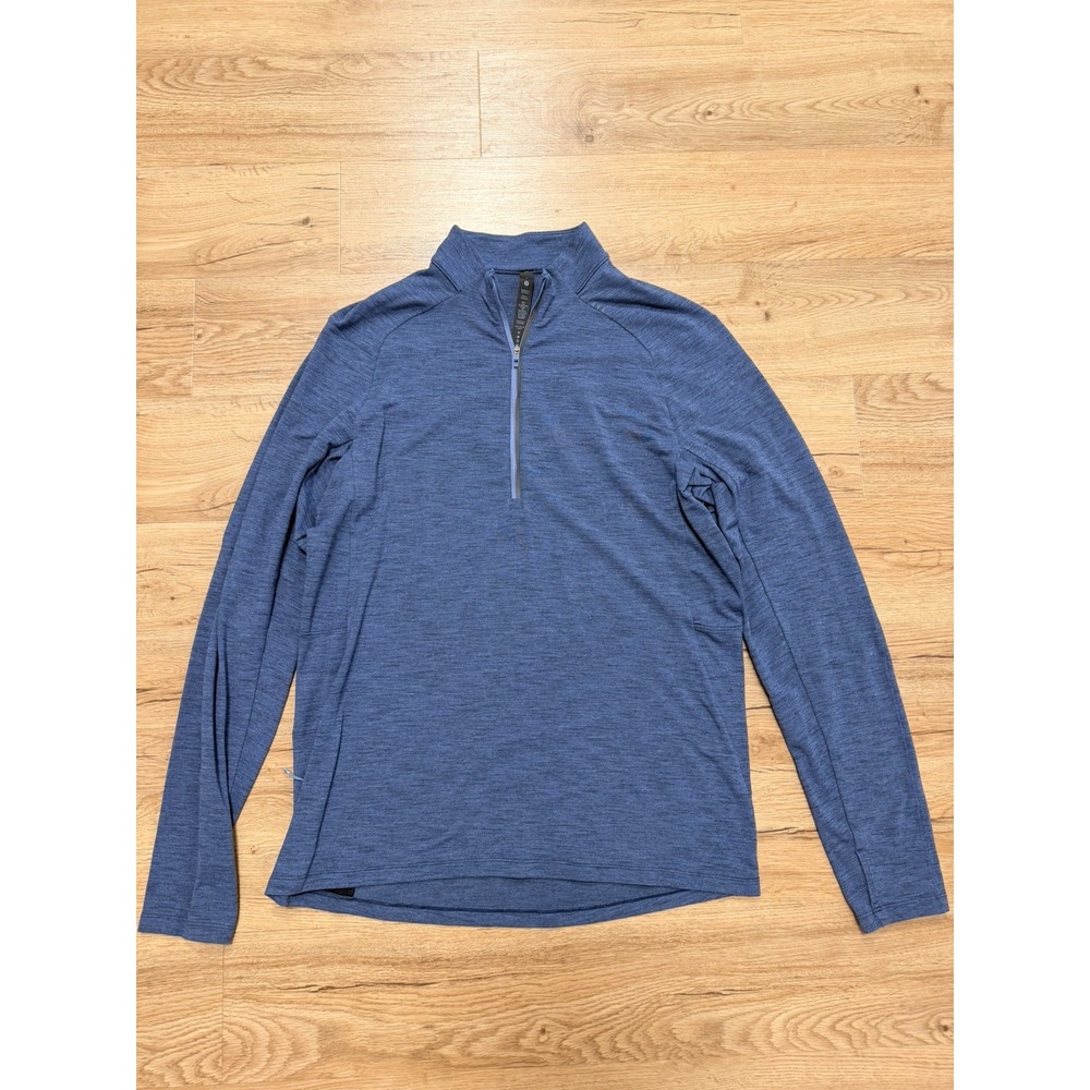 Lululemon Quarter Zip Pullover Mens Large Navy Athletic Long Sleeve